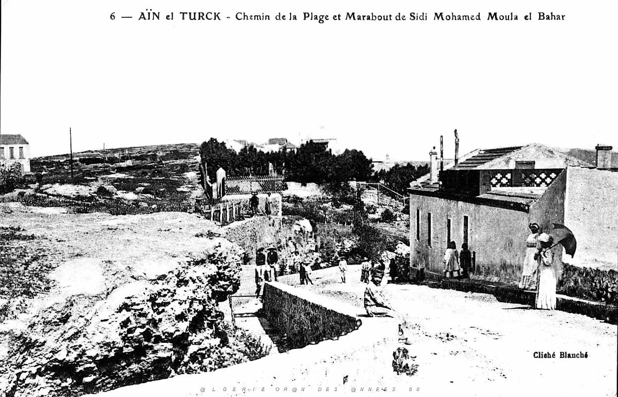 1556- Ain-el-turck - Chemin de la Plage et Marabout.JPG